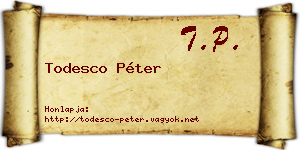 Todesco Péter névjegykártya